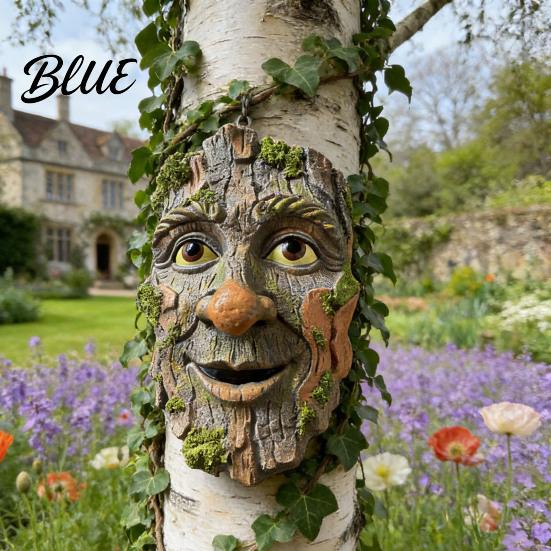 Grappige Tuinbeeld Boomgezicht Grillig Man Knuffelaar Beeld voor Stam Buiten Tuin Bloempot Decor Decoratie