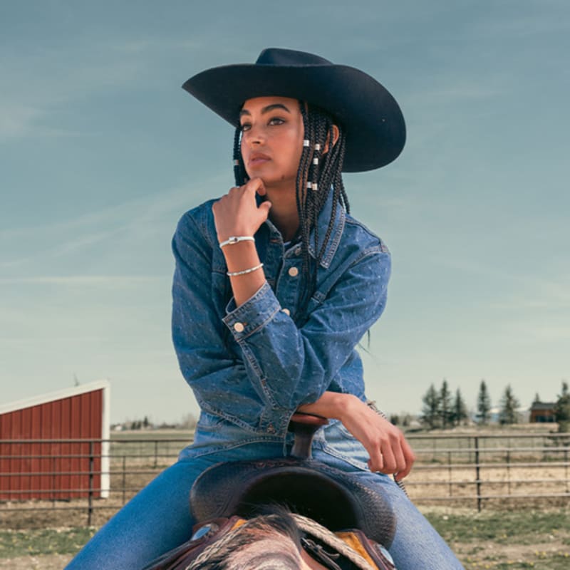 SCHWEINE & HÄHNCHEN (Damen) Billy Armband - Arktisches Blau X Silber