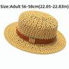 Wide Brim Sunshade Straw Hat Vintage Style Flat Top Straw Hat Mesh Woven Straw Hat  Beach Vacation