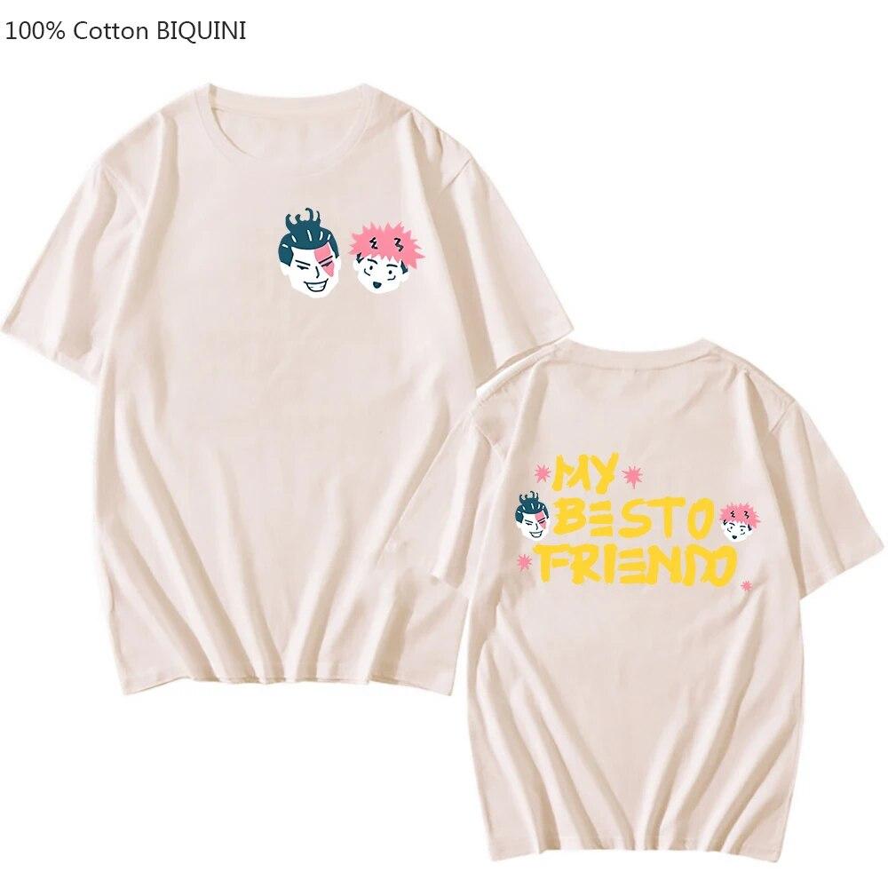 My Besto Friendo Tshirt Itadori Yuji Aoi Toudou Anime Print T Shirt Unisex/Women Summer Tee Tops Jujutsu Kaisen Japan Anime T-shirt