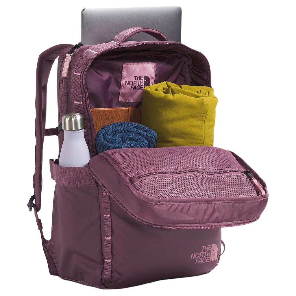 The North Face 26L Base Camp Voyager Solid Color Simple Large Capacity Zipper Outdoor Bag Women bags Purple Red NF0A81DM4VO-HERO