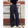 American street washed old jeans men spring and autumn straight loose European and American high street vibe wind long pants men