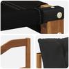 Outdoor Sofa Set with Cushions 7 pcs Natural and Black