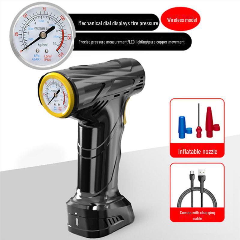 Tragbare kabellose Luftpumpe mit intelligentem Digitaldisplay für Autos und Fahrräder