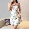 Sexy suspender nightdress chest pad women's summer tom cat print skirt pure lust hottie sexy hip skirt