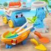 Educational Beach Toy Set: Car, Ferris Wheel, Hourglass Stroller, Shovel, Sand Mold, Bucket, Carved Water Play Toys