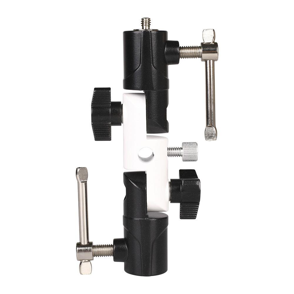 Tripod Light Stand Adapter with Hot Shoe Mount and Umbrella Holder for Camera Accessories