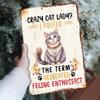 Vintage Feline Enthusiast Tin Sign Metal Wall Art Retro Home Decor Pub Bar