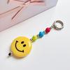 Cute Smiley Face Pendant: Japanese & Korean Style Beaded Keychain & Mobile Phone Lanyard
