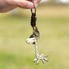 Alloy Cute Giraffe Vintage Woven Leather Keychain Key Jewelry