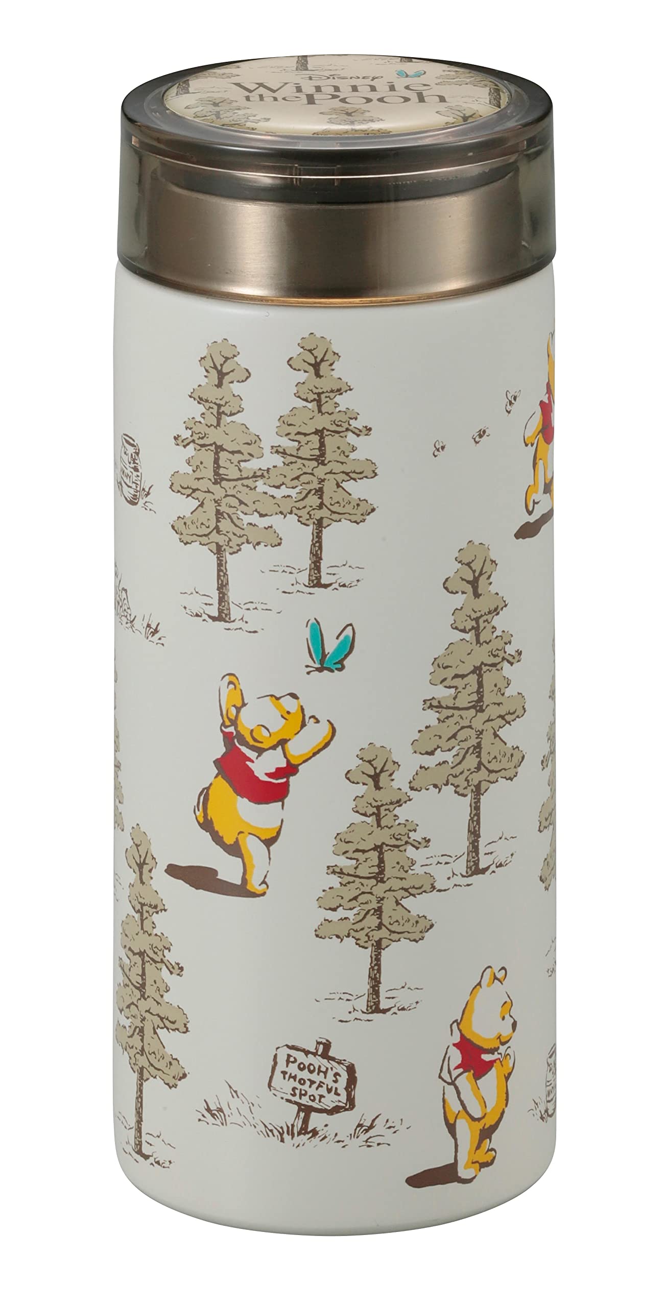 

Pearl Metal Disney Smart Personal Water Bottle, 200ml, Lightweight, Double-Layered Vacuum Wall, Insulates Hot and Cold Drinks, Winnie the PoohNatural