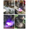Ny 5V USB Dimgenerator 4 LED-lampor Bubbelgenerator Vattenfontän Atomiserande Huvuden Färgglada Ljus Landskapsspray Akvarium