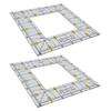 2pcs Quilting Rulers Durable Transparent Acrylic Material Cutting Templates for Scrapbooking Paper Crafts