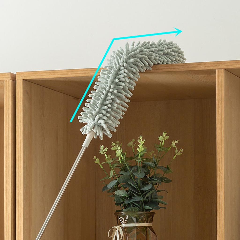 Retractable Chenille Dust Duster Fiber Duster Chenille Dust Duster with Telescopic Pole for Ceilings Corners Wall