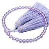 Women's Buddhist Prayer Beads, Kyoto Style, Izumi Glass, Rose, Artificial Silk Tassel, Suitable for All Sects, Informal Funerals, Buddhist Altar