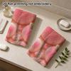 Fluffy Peach Fruit Towel, Ultra Soft Absorbent Hand Towel, Pink Pom Pom Peach Floral Print, Quick Dry Decor Bath Towel