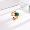 1Pcs Exaggerated Circular Opening Stainless Steel Ring - Versatile, Fashionable and Trendy Women's Finger Ring