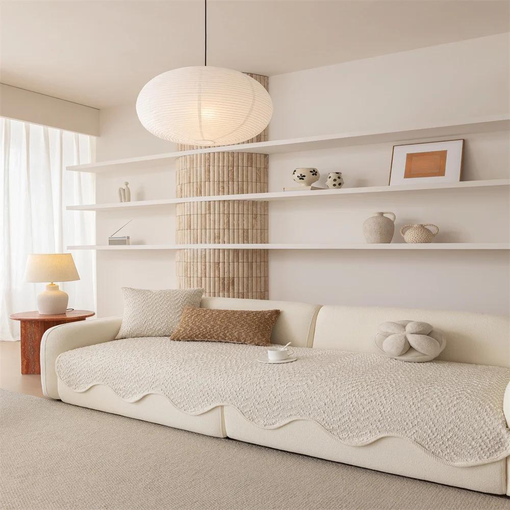 New Simple Style Thickened Sofa Cushion Anti-Slip All-Season Universal Sofa Covern for Living Room 90x90cm