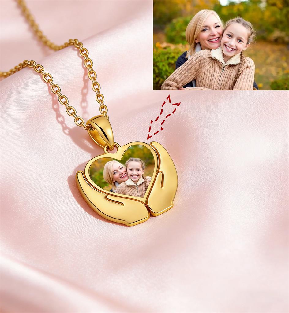 Custom Photo Necklace Stainless Steel Personalized Picture Pendant Necklaces for Women Men Couple Children Jewelry Gifts