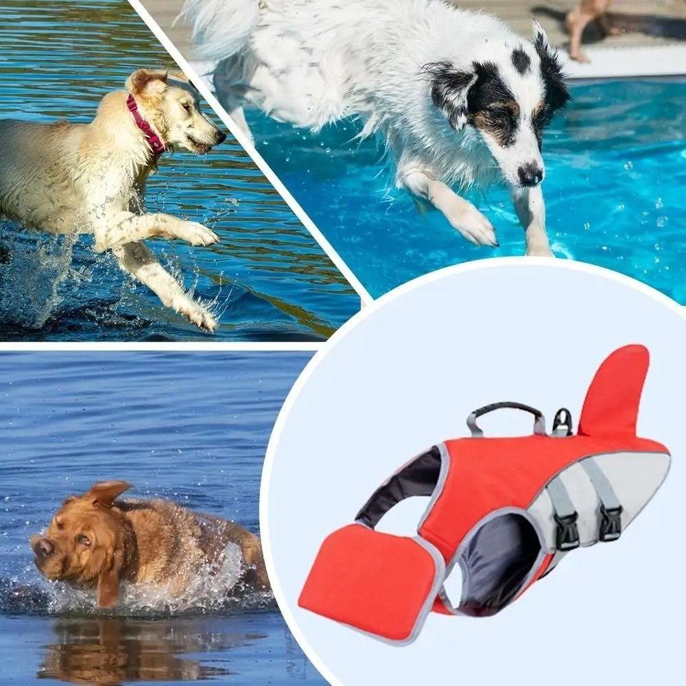 Safety Dog Life Jacket Back Traction Hook Pet Flotation Vest Dog Swimming Vest  Puppy Training