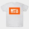 Men Black Print T-shirt Mtb. Bike. Life. No-Cut Transfer Paper Print Cotton Tshirt