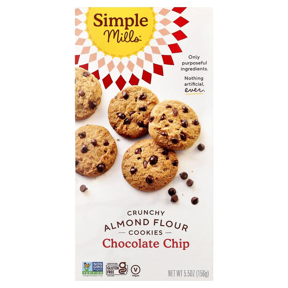 Simple Mills Crunchy Almond Flour Chocolate Chip Cookies 156g (5.5oz)