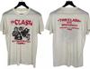 1981 The Clash Banda Em Turnê Camiseta Dupla Face Tamanho Completo S-5XL Camiseta Unissex
