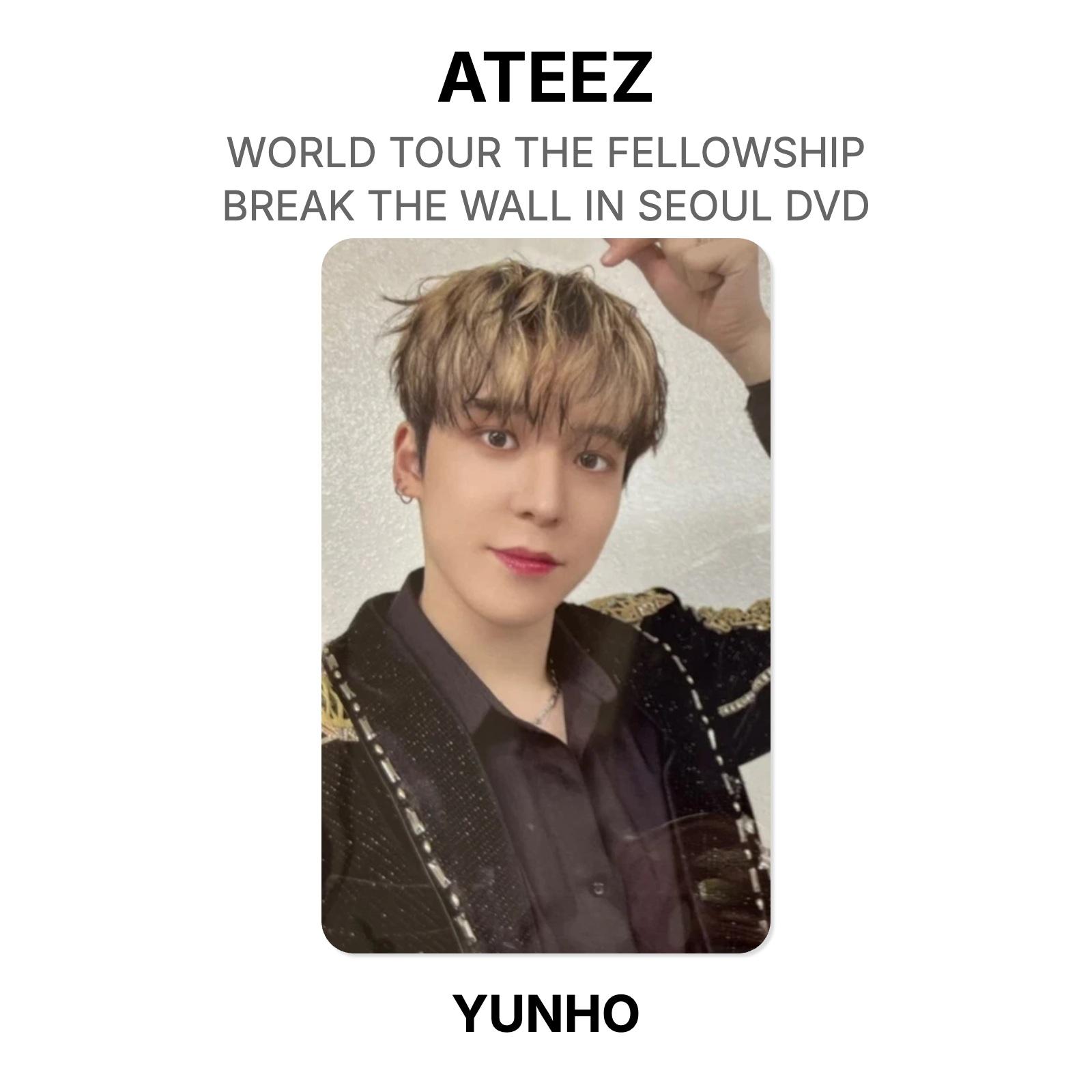ATEEZ WORLD TOUR THE FELLOWSHIP : BREAK THE WALL IN SEOUL DVD Official Photocard YUNHO