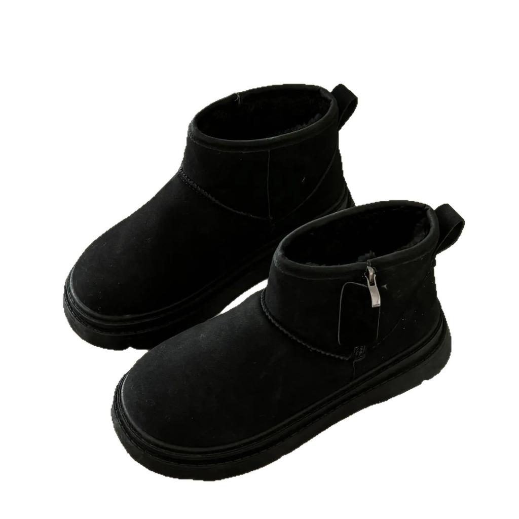 Autumn and winter new retro thickened velvet snow boots women's thick-soled heightening warm non-slip versatile cotton shoes