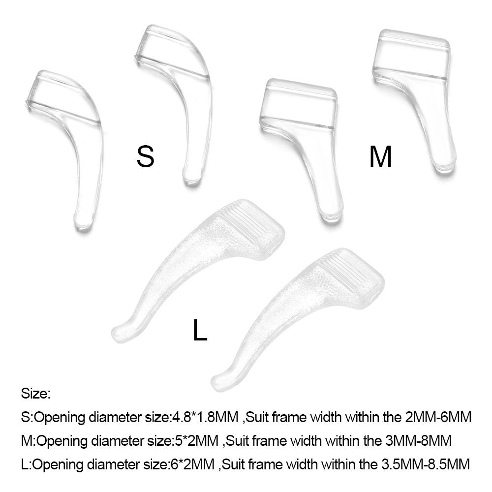 10 Pairs Transparent Anti Slip Glasses Holder Silicone Ear Hooks Eyeglasses Grip Temple Holder Eyewear Accessories