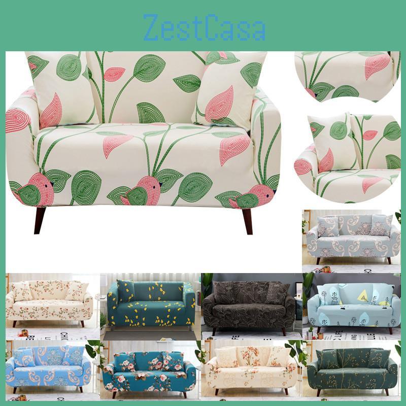 Weicher und strapazierfähiger Sofabezug mit Blumendruck, ideal für Staubschutz