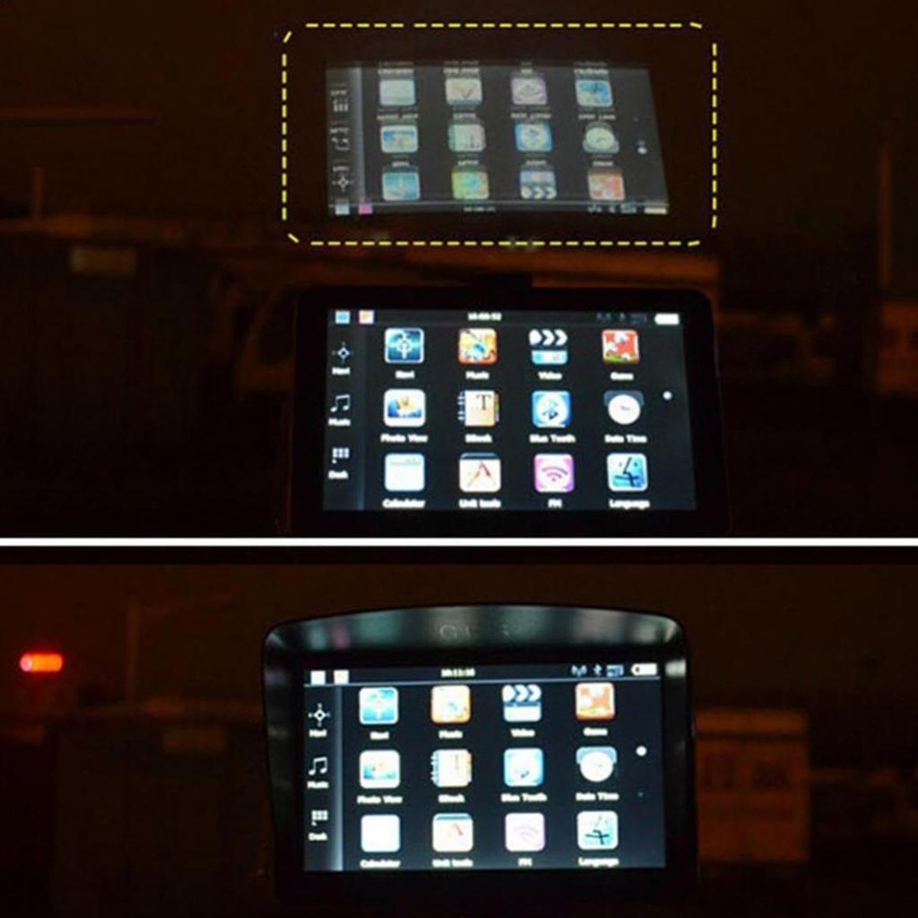 Gerinkoken GPS Sunshade Cover, GPS Glare Reduction Visor, Car Navigator Extender - Car Navigation