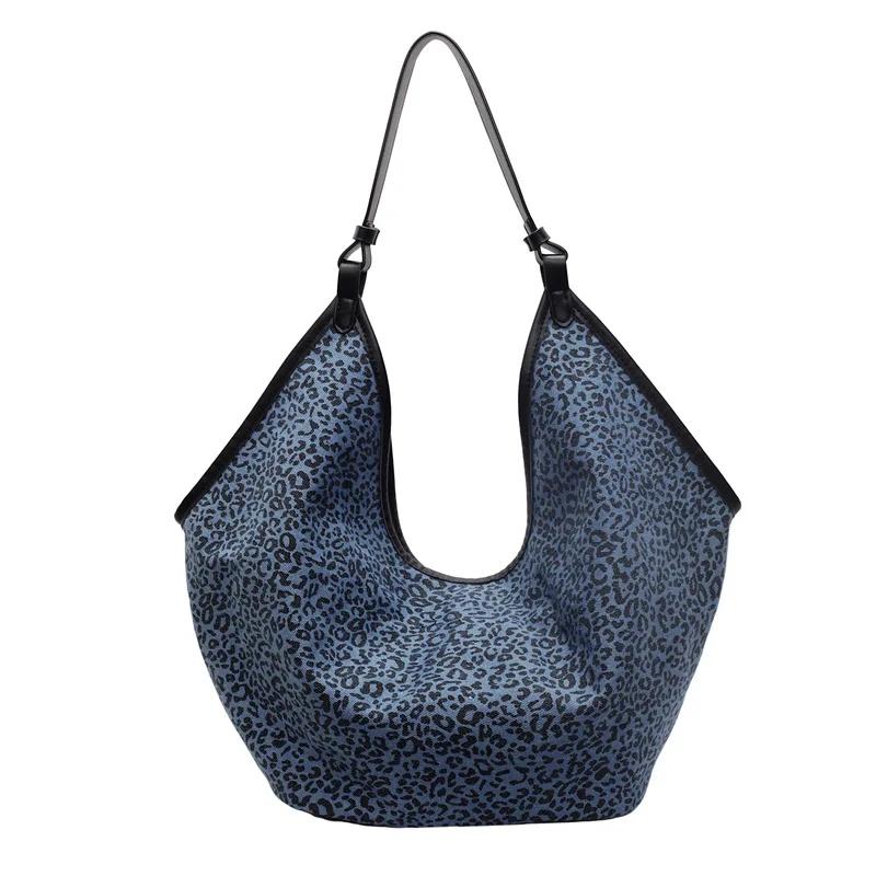 

Ретро новая женская модная сумка через плечо большой емкости с леопардовым принтом сумка-ведро