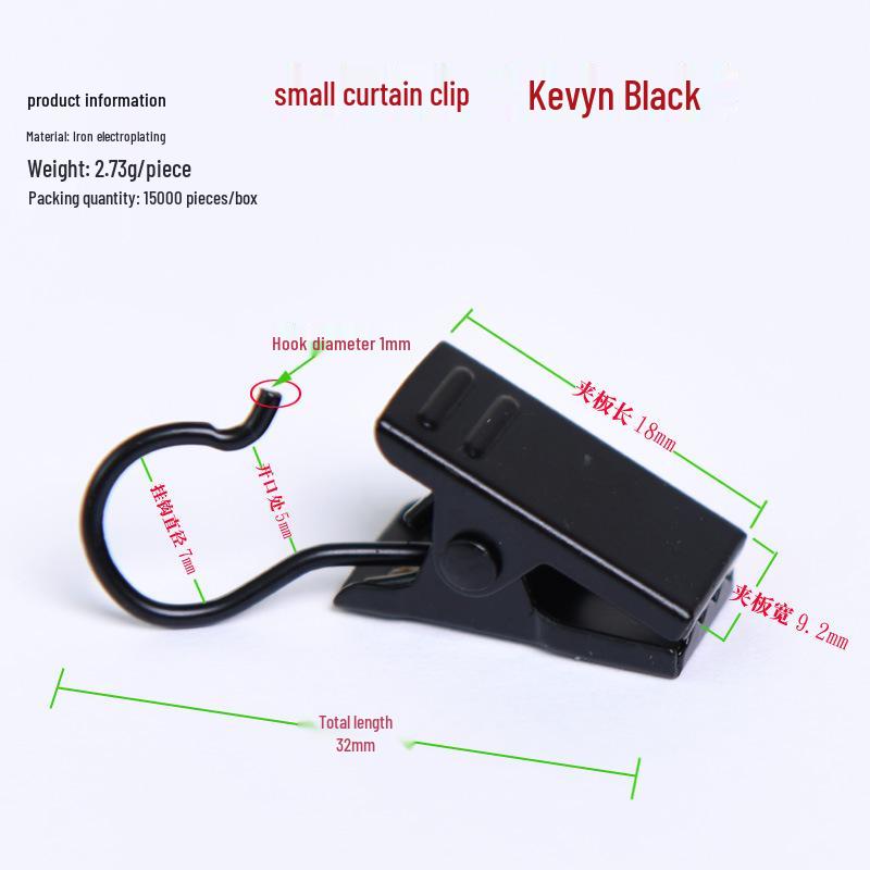 Heavy-Duty Stainless Steel Curtain Clip Hooks
