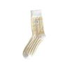 Female Autumn and Winter Thickened Warm Everything with Delicate Cloth Label Bowknot Floor Tube Stack Socks