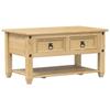 VidaXL Table basse avec tiroirs Corona 85x50x45 cm bois de pin massif, table d'appoint, table de salon, table d'accent, bout 4002772