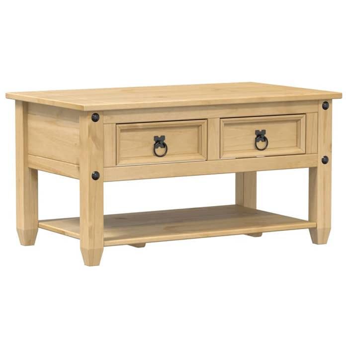 VidaXL Table basse avec tiroirs Corona 85x50x45 cm bois de pin massif, table d'appoint, table de salon, table d'accent, bout 4002772