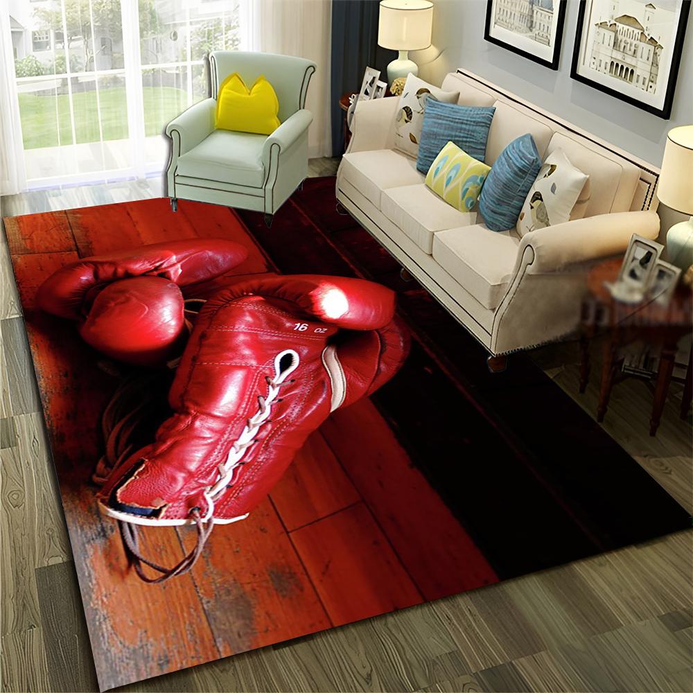 HD Boxer Fight HD Boxing Gloves 3D Carpet Rug for Home Living Room Bedroom Sofa Doormat Decor,Child Area Rug Non-slip Floor Mat