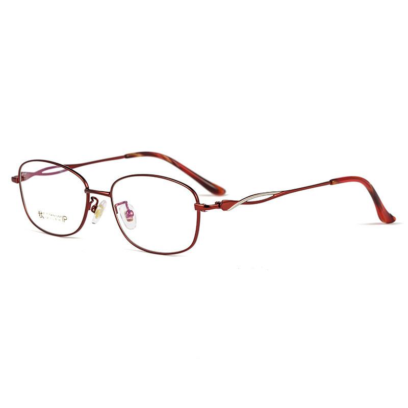

2022 New Anti Blue Light Titanium Alloy Glasses Frame Woman Prescription Reading Glasses Optical Eyeglasses +0.5 1.5 2.0 3.5 6.0 0 красный