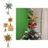Christmas Tree Top Star Led Glitter Iron Art Decor For Holiday Celebration