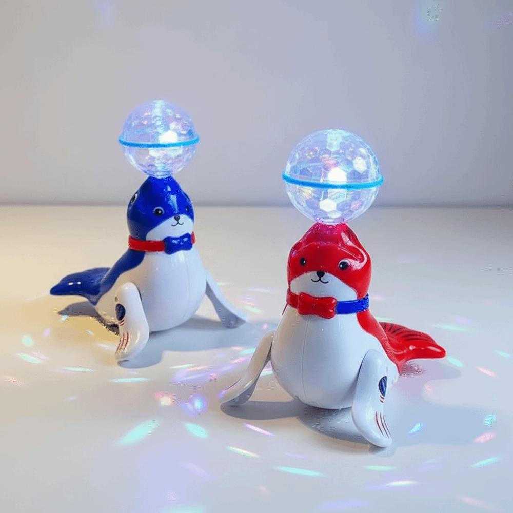 Ball Spinning Electric Sea Lion Toy Light Cute Design Rotating Toy  Educational Toy