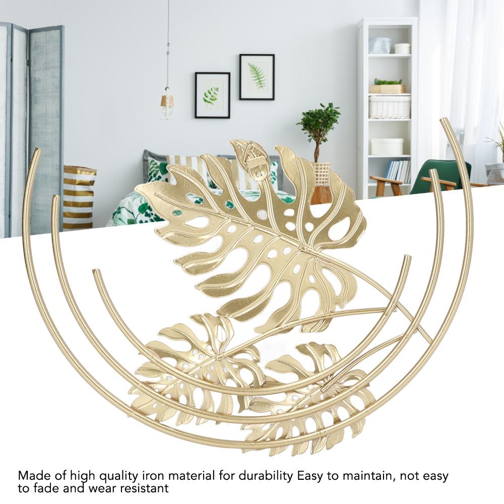iron Golden Wall Hanging 9.06 in Iron Wall Art Metal Leaf Wall Decor  Cafe Wall Layout