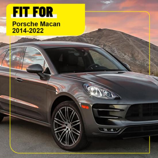 6PCS Door Trim Pillar Posts Gloss Black Cover Decor For Porsche Macan 2014-