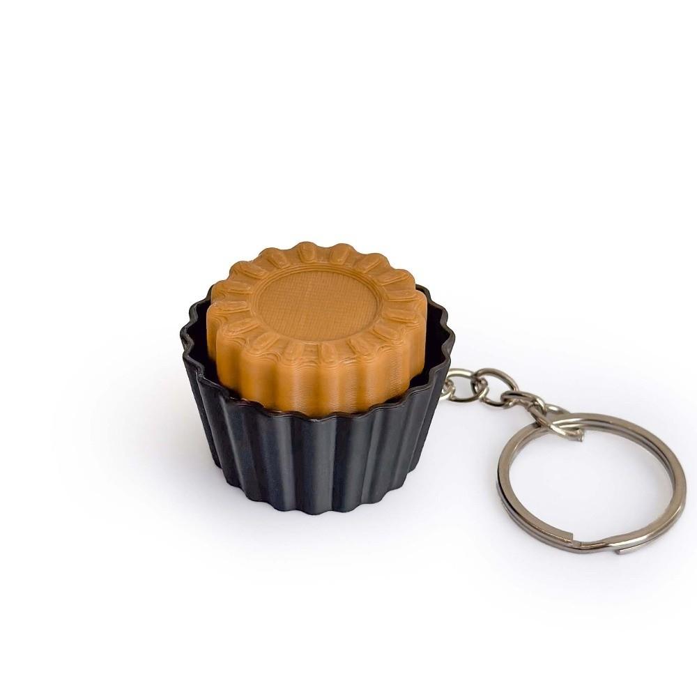 Pendant Cake Clicker Key Chain 3D Printed Sensory Clicker Toys Button Dessert Key Ring  Daily Style 2