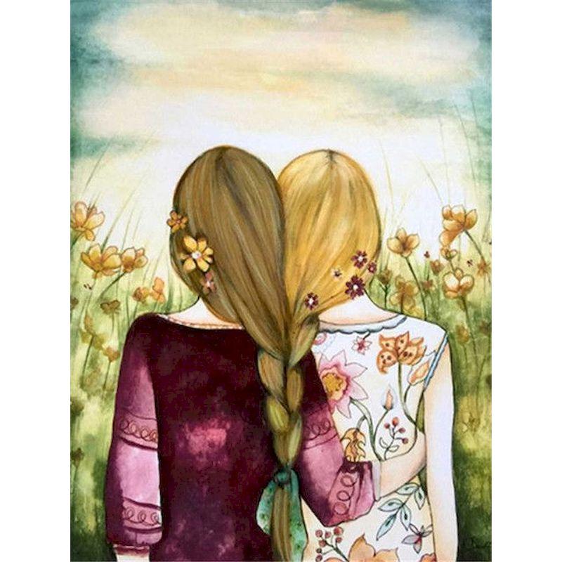 

GATYZTORY Diy Painting By Numbers Crafts Girls Bestie Handicraft Acrylic Paint Diy Gift For Adults Kids Pictrues By Numbers Gift 30x20cm no frame светло-зеленый