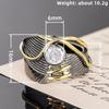 Huitan Geometric Irregular Design Finger Ring for Women Two Tone Design Vintage Punk Female Rings Daily Wear Modern Jewelry New