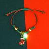 Snowflake Advent Wreath Xmas Bracelet Mistletoe Merry Christmas Bracelet  Women Men