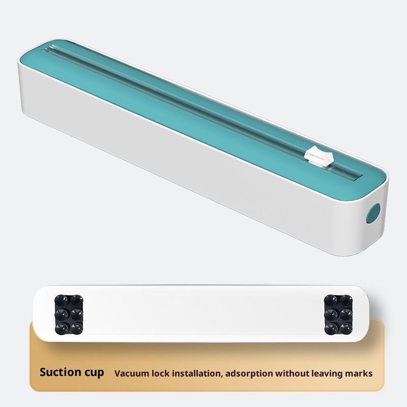 Dvojbřitý řezák na potravinovou fólii magnetický typ nastavitelný řezák na pečicí papír a hliníkovou fólii úložný box