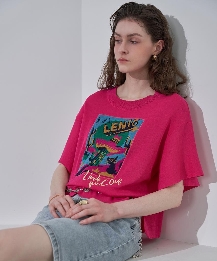 LENIC&MCCOY Cactus Cool Short Sleeve Knit Mm08Kn001Fjy