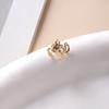 1/2/3 Pairs Frog-Shaped Earrings Clip-On Functionality Alloy Ear Clips Electroplated Earrings Jewelry Accessories